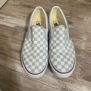 Baby Blue Checkered Vans